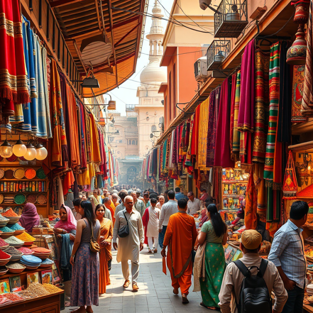 Exploring the vibrant bazaars of Jaipur.